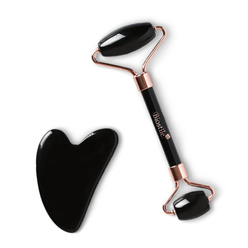 Set da massaggio per il viso (con roller e pietra Gua Sha)