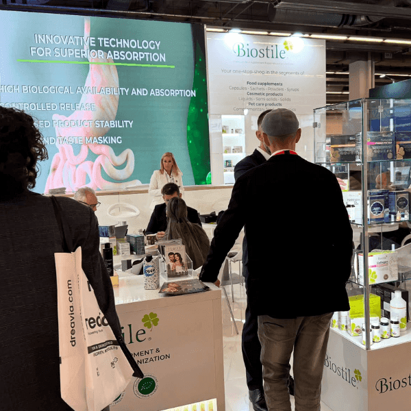Stand Biostile con presentazione della tecnologia BMT al CPHI Frankfurt